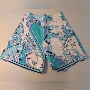 Barbara Erickson Women's Blue and White Shorts Size 6